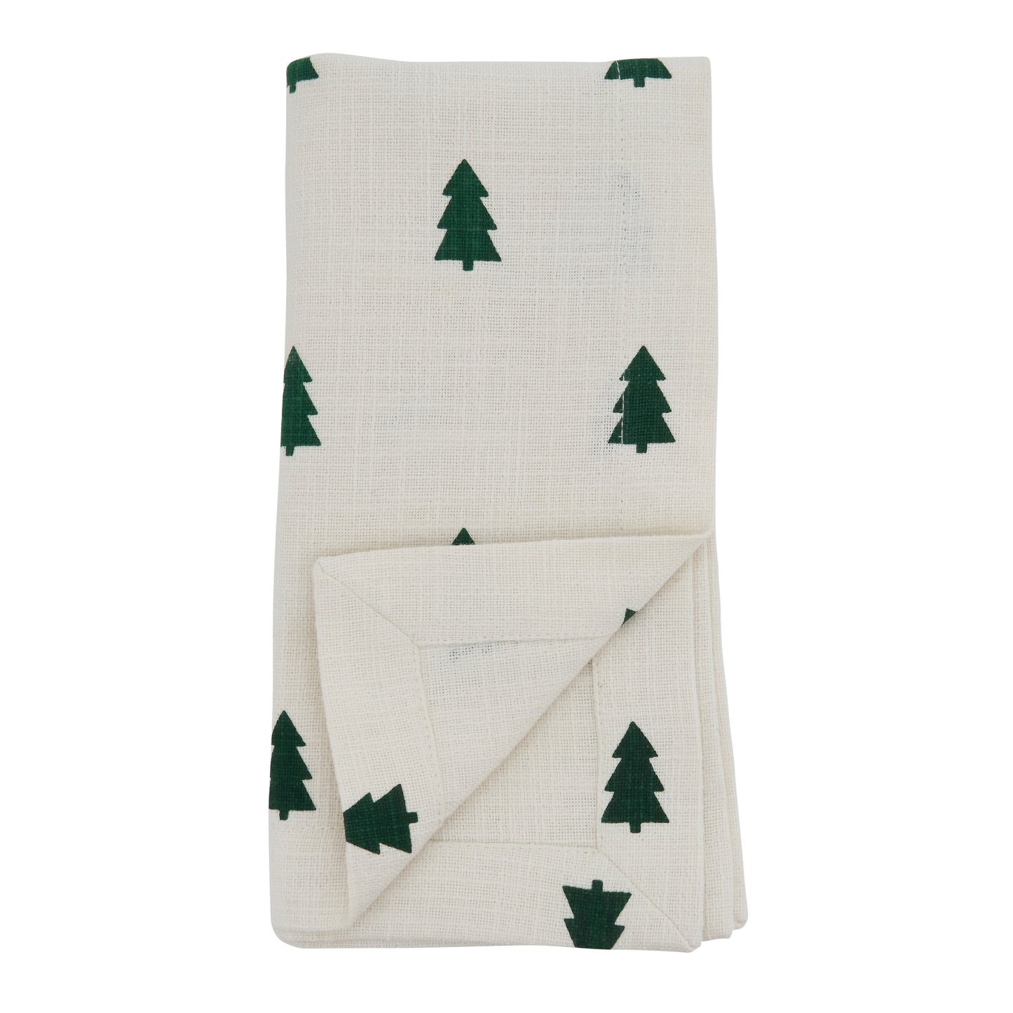 Ivory Christmas Tree Napkins 100% cotton, 20 Inch Square (4 pcs.)