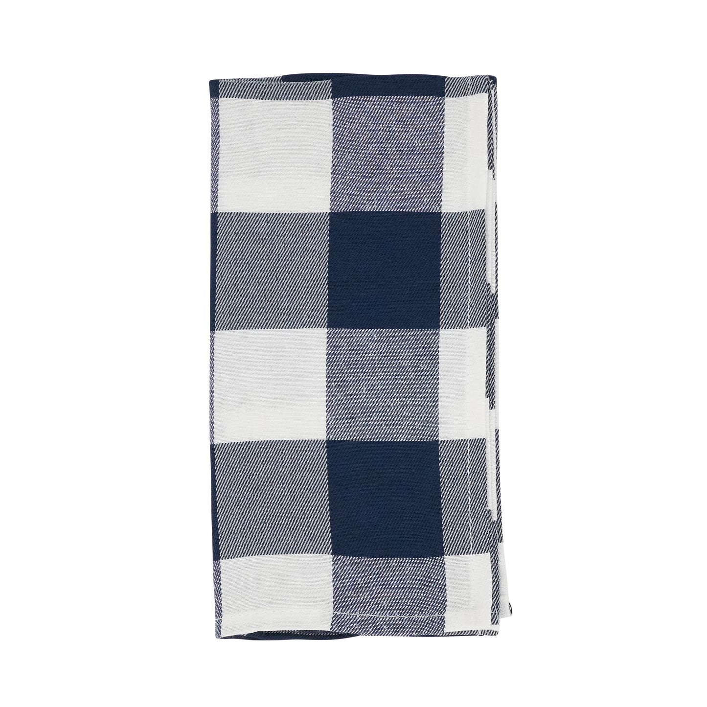 Navy Blue Buffalo Plaid Napkins 56% cotton - 44% polyester, 20 Inch Square (4 pcs.)
