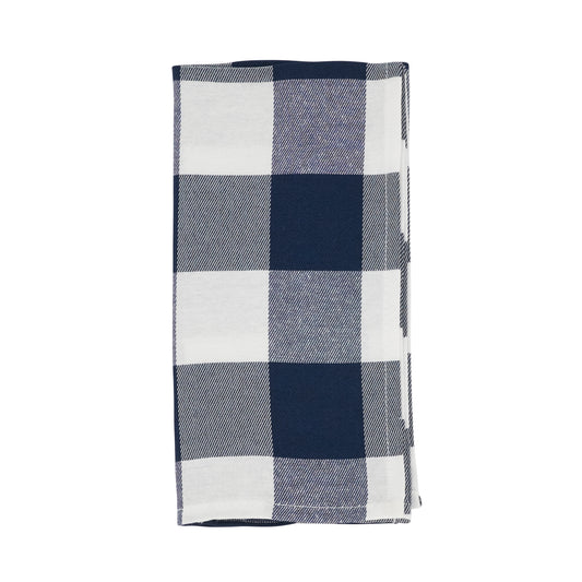 Navy Blue Buffalo Plaid Napkins 56% cotton - 44% polyester, 20 Inch Square (4 pcs.)