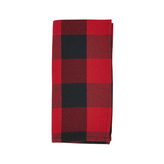 Red Buffalo Plaid Napkins 56% cotton - 44% polyester, 20 Inch Square (4 pcs.)