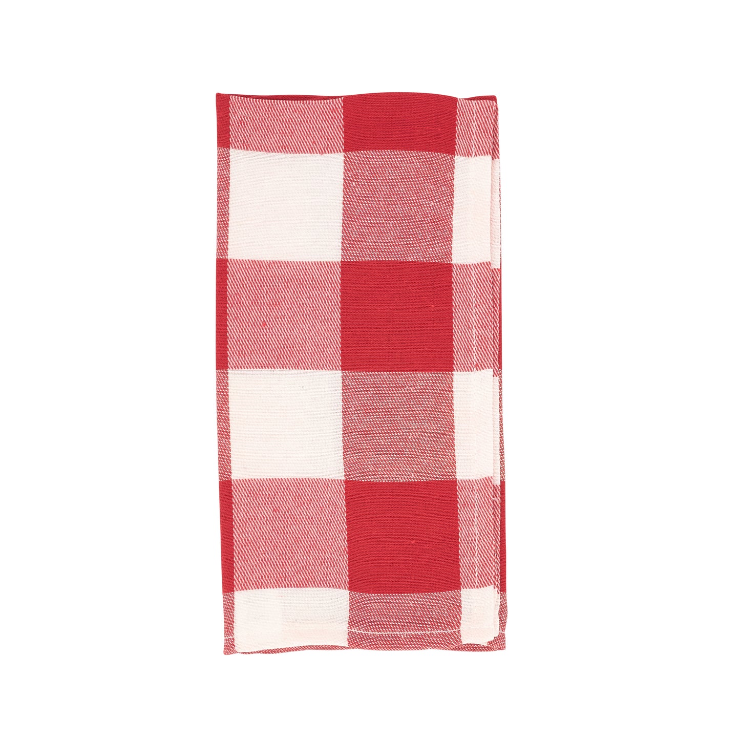 Red/White Buffalo Plaid Napkins 56% cotton - 44% polyester, 20 Inch Square (4 pcs.)
