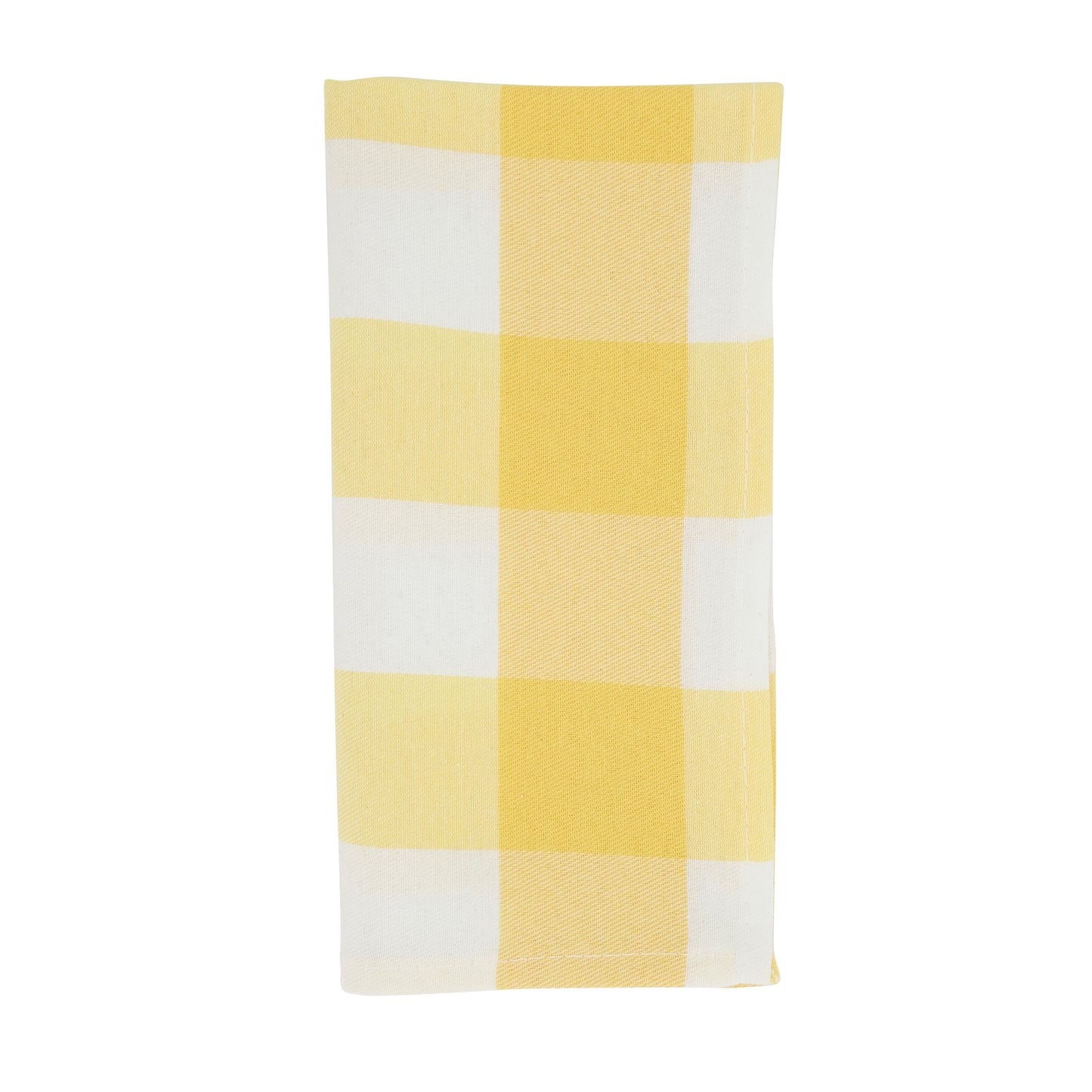 Yellow Buffalo Plaid Napkins 56% cotton - 44% polyester, 20 Inch Square (4 pcs.)