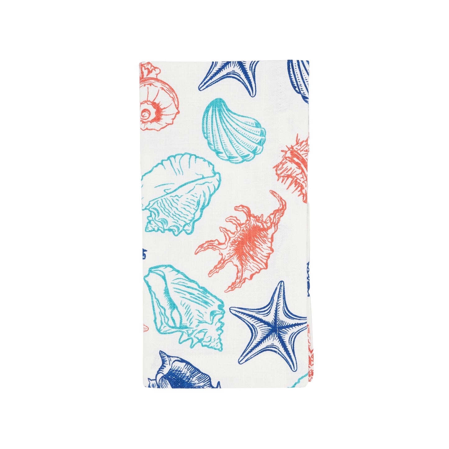 Multi Sea Shells Napkins 100% cotton, 20 Inch Square (4 pcs.)