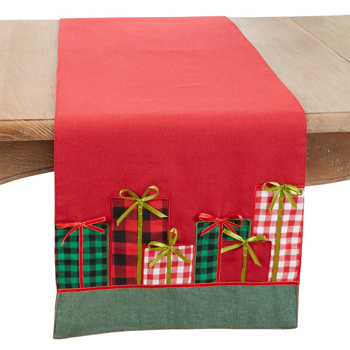 Christmas Red Christmas Gifts Table Runner, 100% Polyester