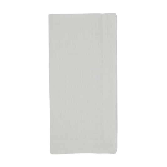 White Plain Linen Napkins 100% linen, 20 Inch Square (4 pcs.)