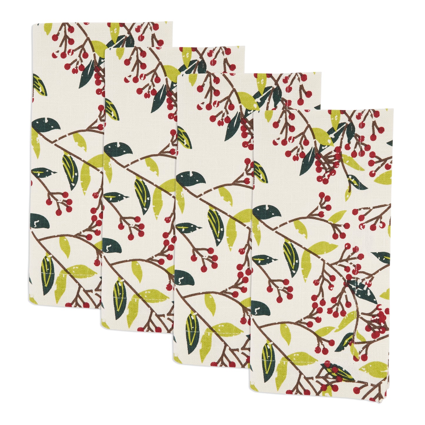 Multi Red Berry Napkins 100% cotton, 20 Inch Square (4 pcs.)