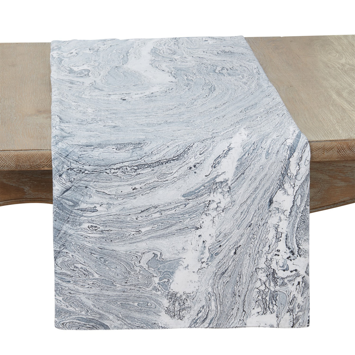 Everyday / All Season Indigo Blue Ink Splatter Table Runner, 100% cotton