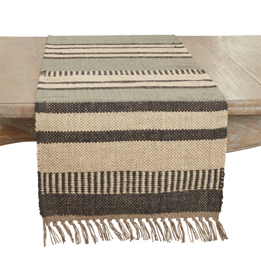 Everyday / All Season Multi Kilim Table Runner, 80% jute - 20% wool