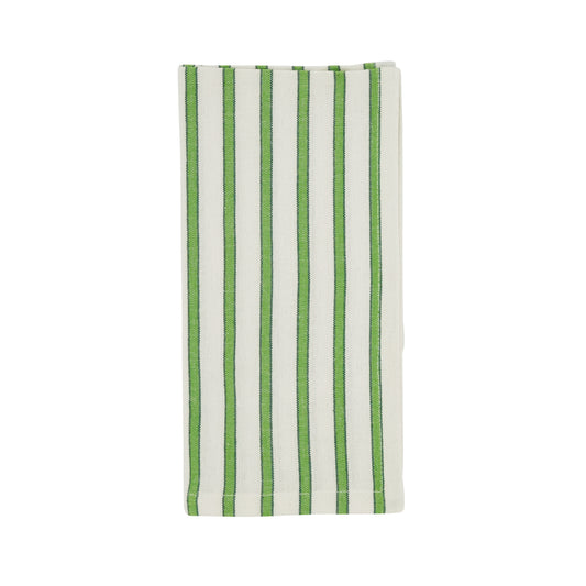 Lime Striped Design Napkins 100% cotton, 20 Inch Square (4 pcs.)