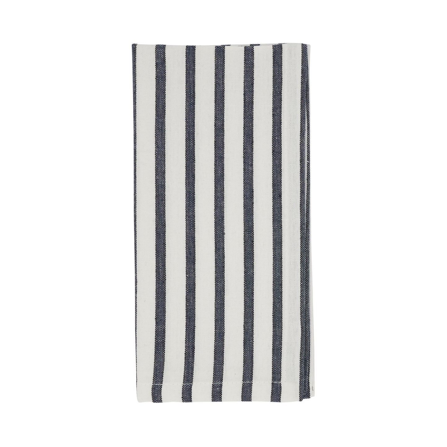 Navy Blue Striped Design Napkins 100% cotton, 20 Inch Square (4 pcs.)
