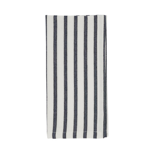 Navy Blue Striped Design Napkins 100% cotton, 20 Inch Square (4 pcs.)