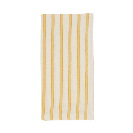 Yellow Striped Design Napkins 100% cotton, 20 Inch Square (4 pcs.)