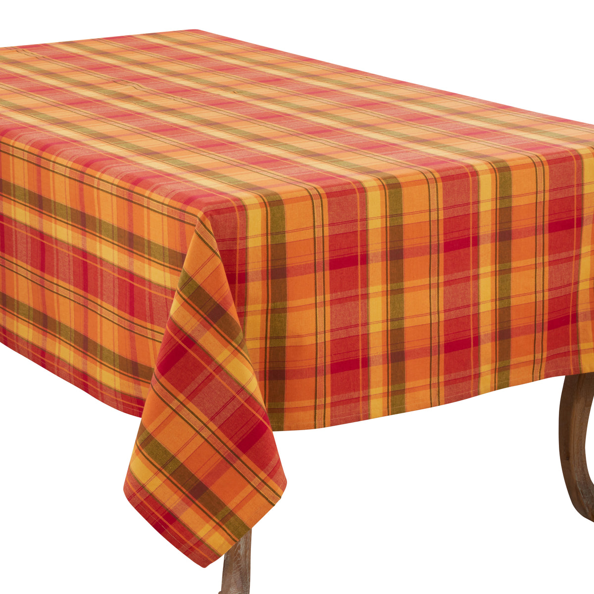 Terracotta Orange  Harvest Design Tablecloth  100% cotton