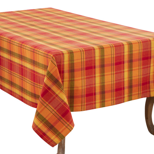 Terracotta Orange  Harvest Design Tablecloth  100% cotton