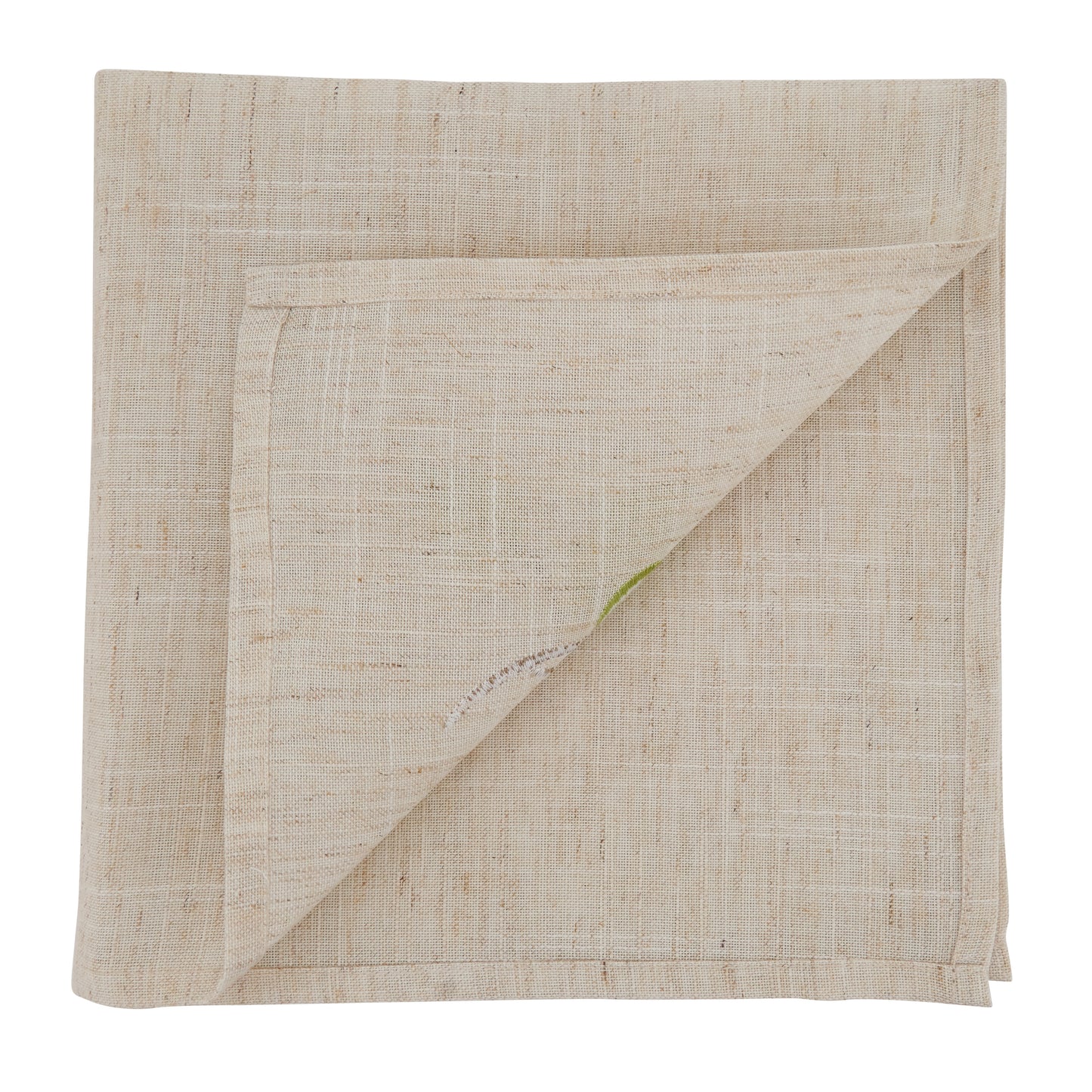 Natural Embroidered Vine Napkins 80% polyester - 20% linen, 20 Inch Square (4 pcs.)