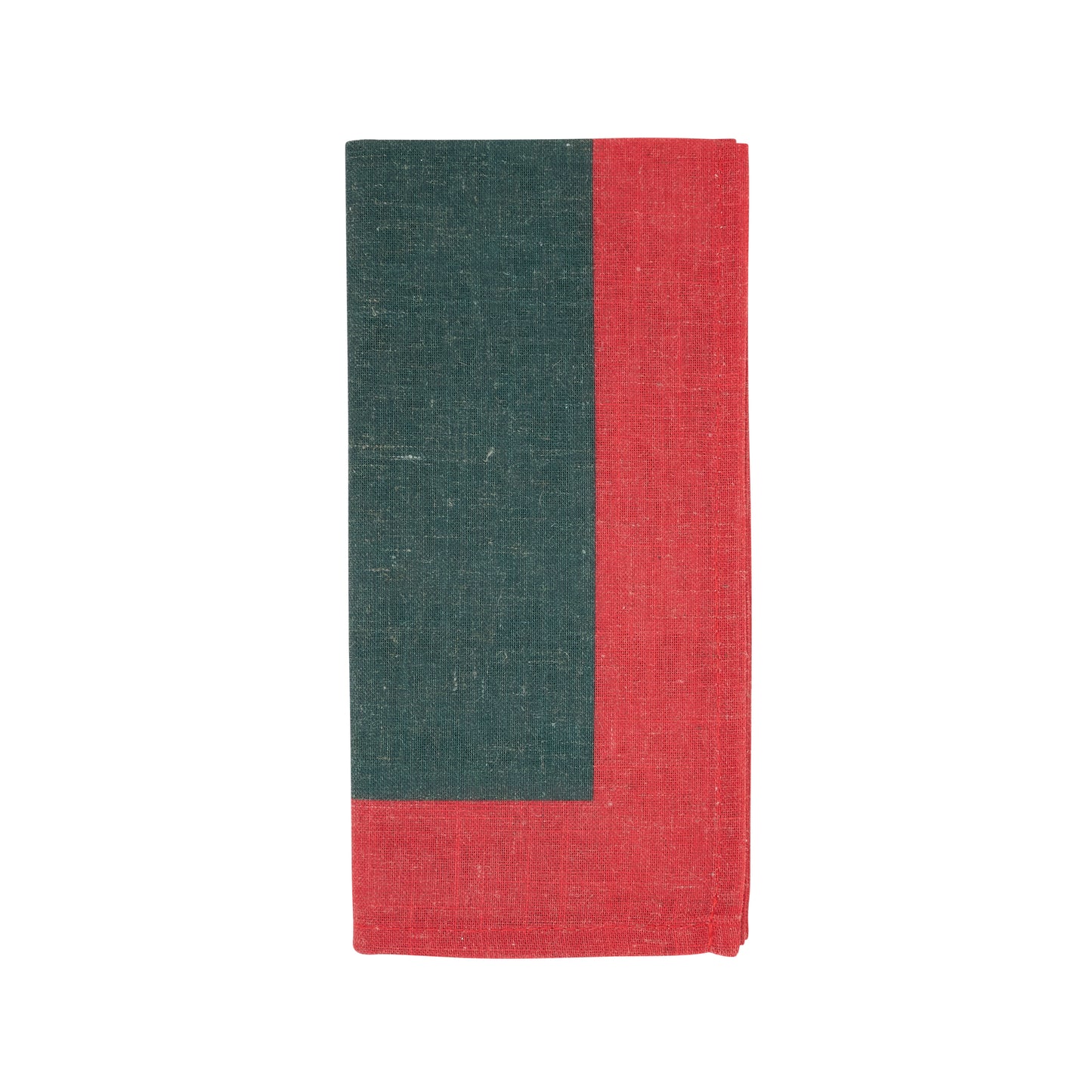 Green Color Band Border Napkins 85% polyester - 15% linen, 20 Inch Square (4 pcs.)
