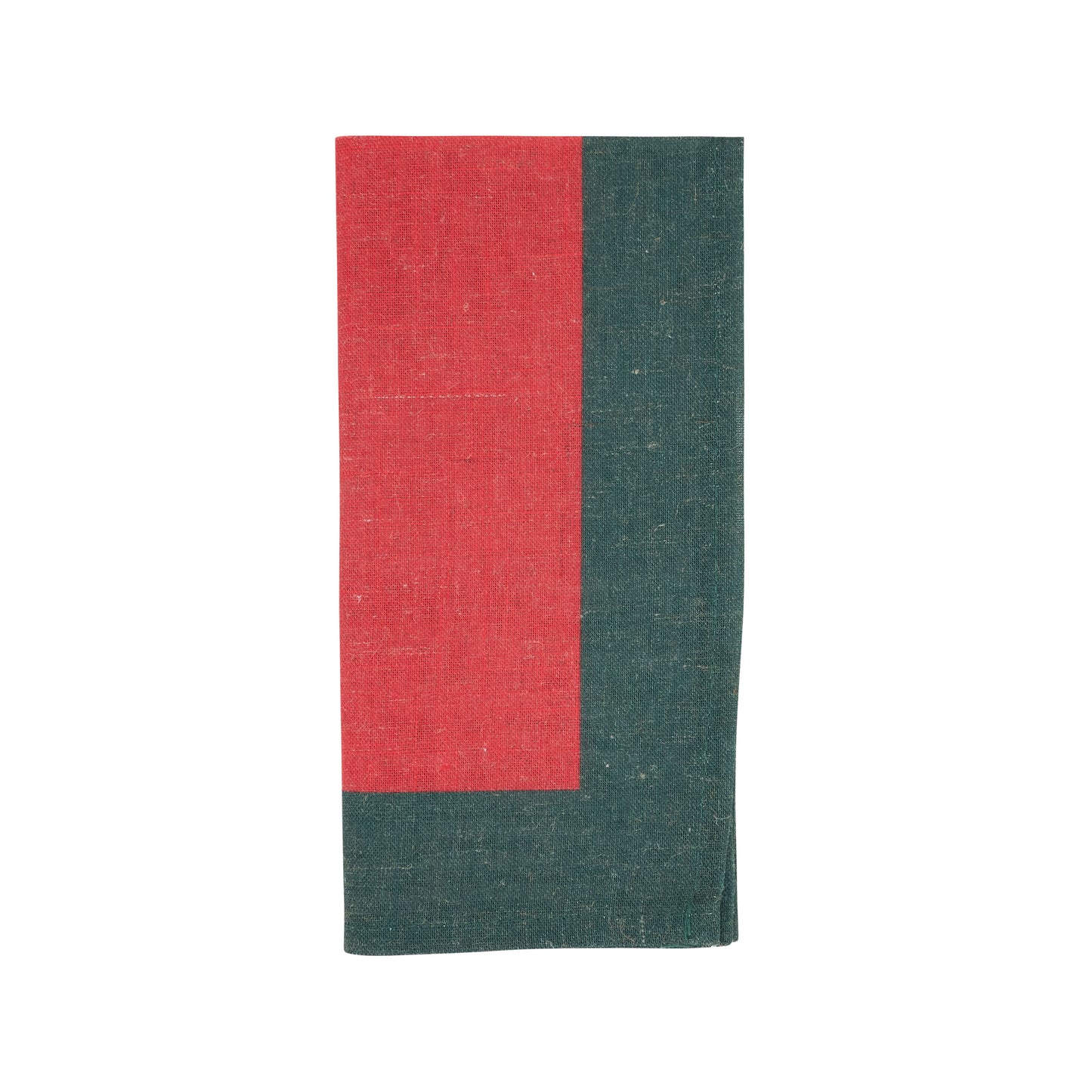 Red Color Band Border Napkins 85% polyester - 15% linen, 20 Inch Square (4 pcs.)