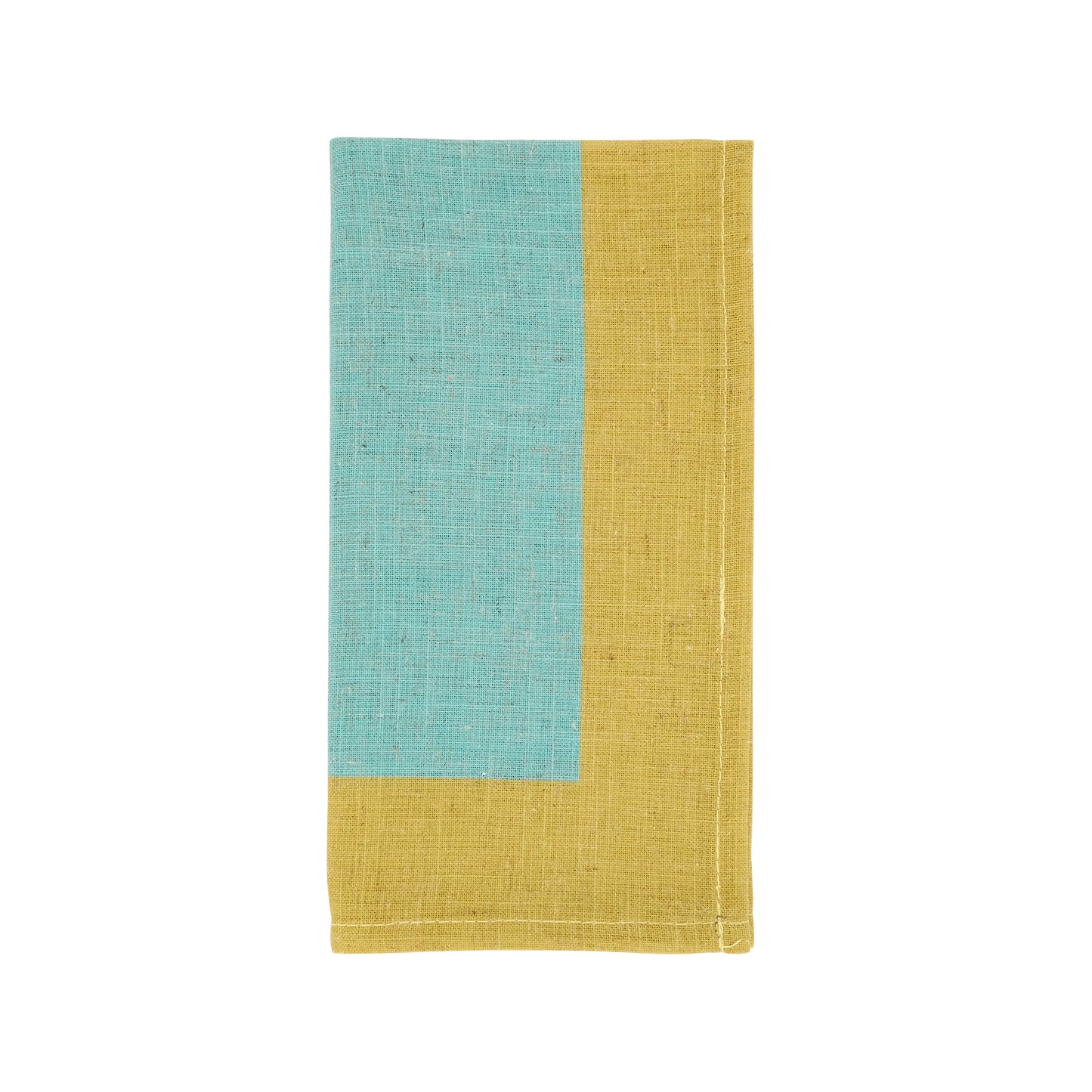 Sea Green Color Band Border Napkins 85% polyester - 15% linen, 20 Inch Square (4 pcs.)
