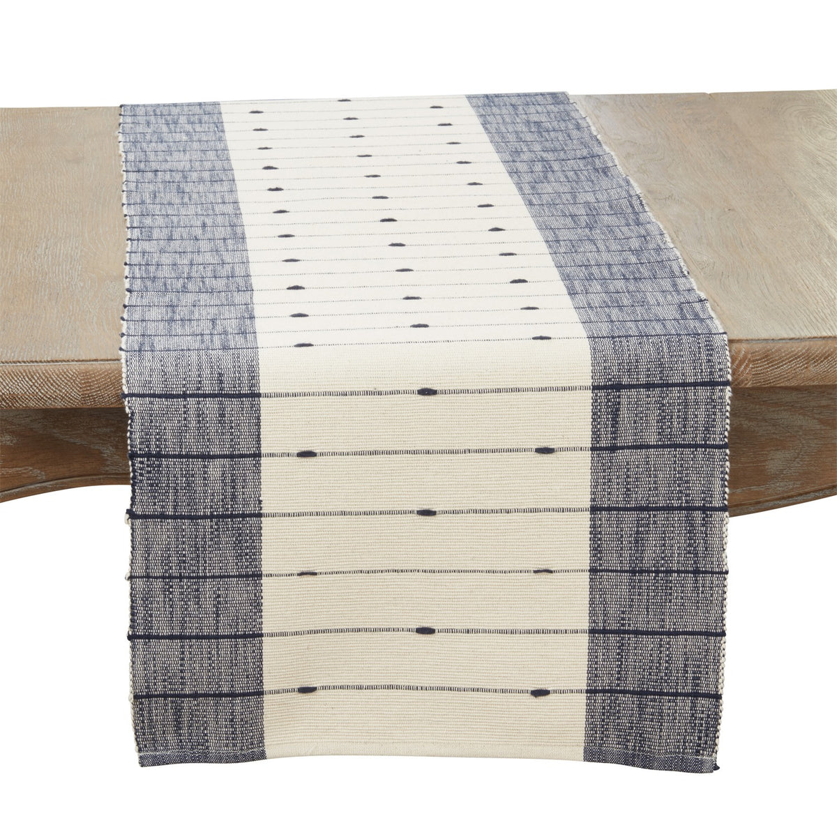 Everyday / All Season Navy Blue Stripe Table Runner, 100% cotton