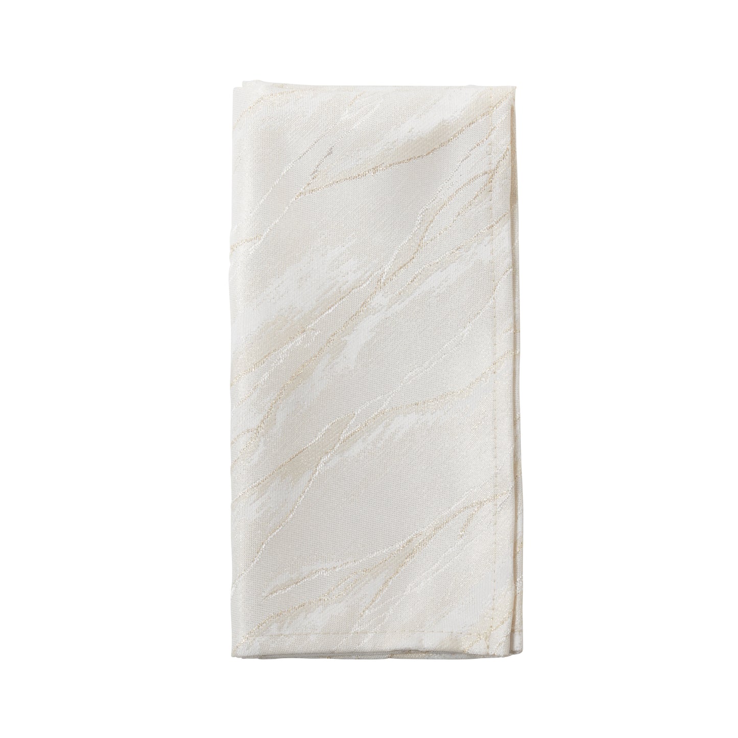 Ivory Metallic Shimmer Napkins 100% polyester, 20 Inch Square (4 pcs.)