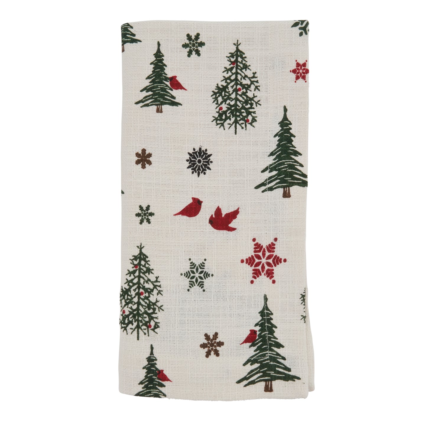 Ivory Christmas Tree Napkins 100% cotton, 20 Inch Square (4 pcs.)