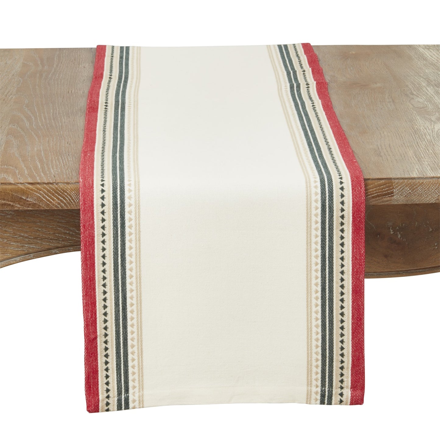 Christmas Multi Dobby Christmas Trees Table Runner, 100% cotton