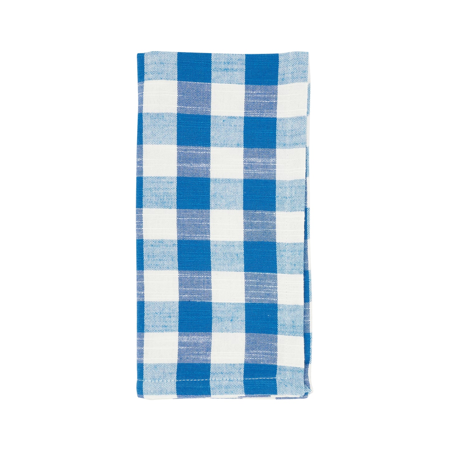 French Blue Gingham Design Napkins 100% cotton, 20 Inch Square (4 pcs.)