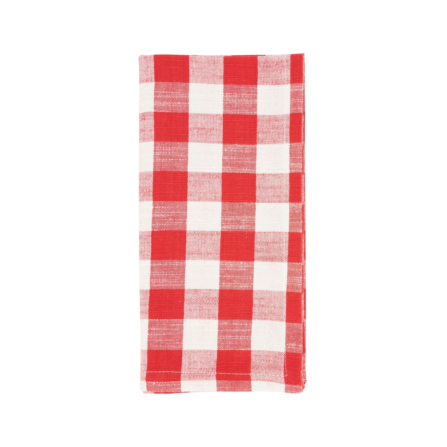 Red Gingham Design Napkins 100% cotton, 20 Inch Square (4 pcs.)