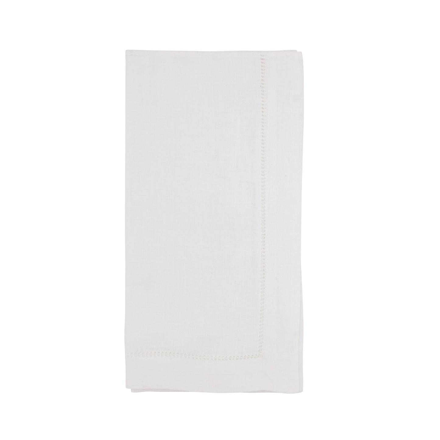 White Hemstitched Napkins s 55% linen - 45% cotton, 20 Inch Square (12 pcs.)