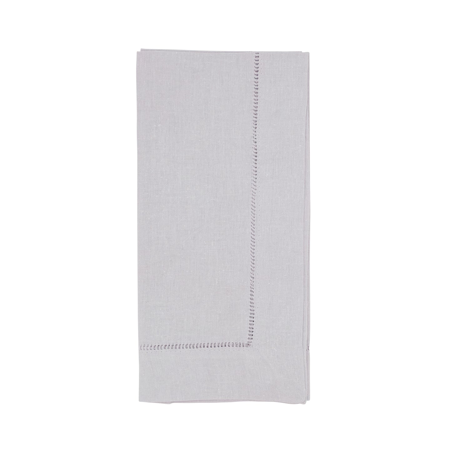 Grey Hemstitched Dinner Napkins 55% linen - 45% cotton, 20 Inch Square (12 pcs.)