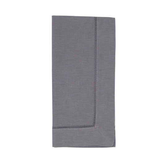 Slate Hemstitched Dinner Napkins 55% linen - 45% cotton, 20 Inch Square (12 pcs.)