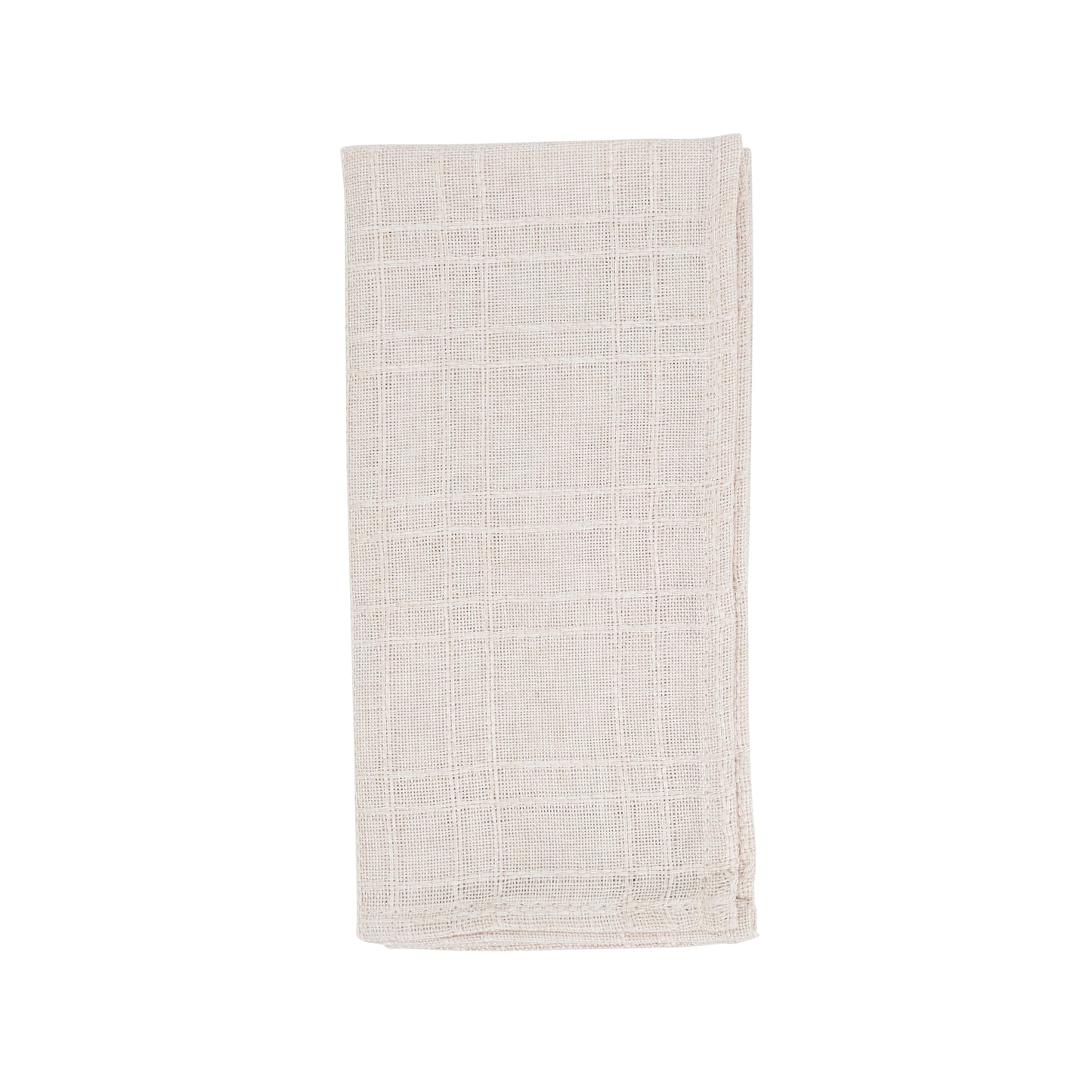 Natural Stitched Plaid Napkins 100% polyester, 20 Inch Square (4 pcs.)