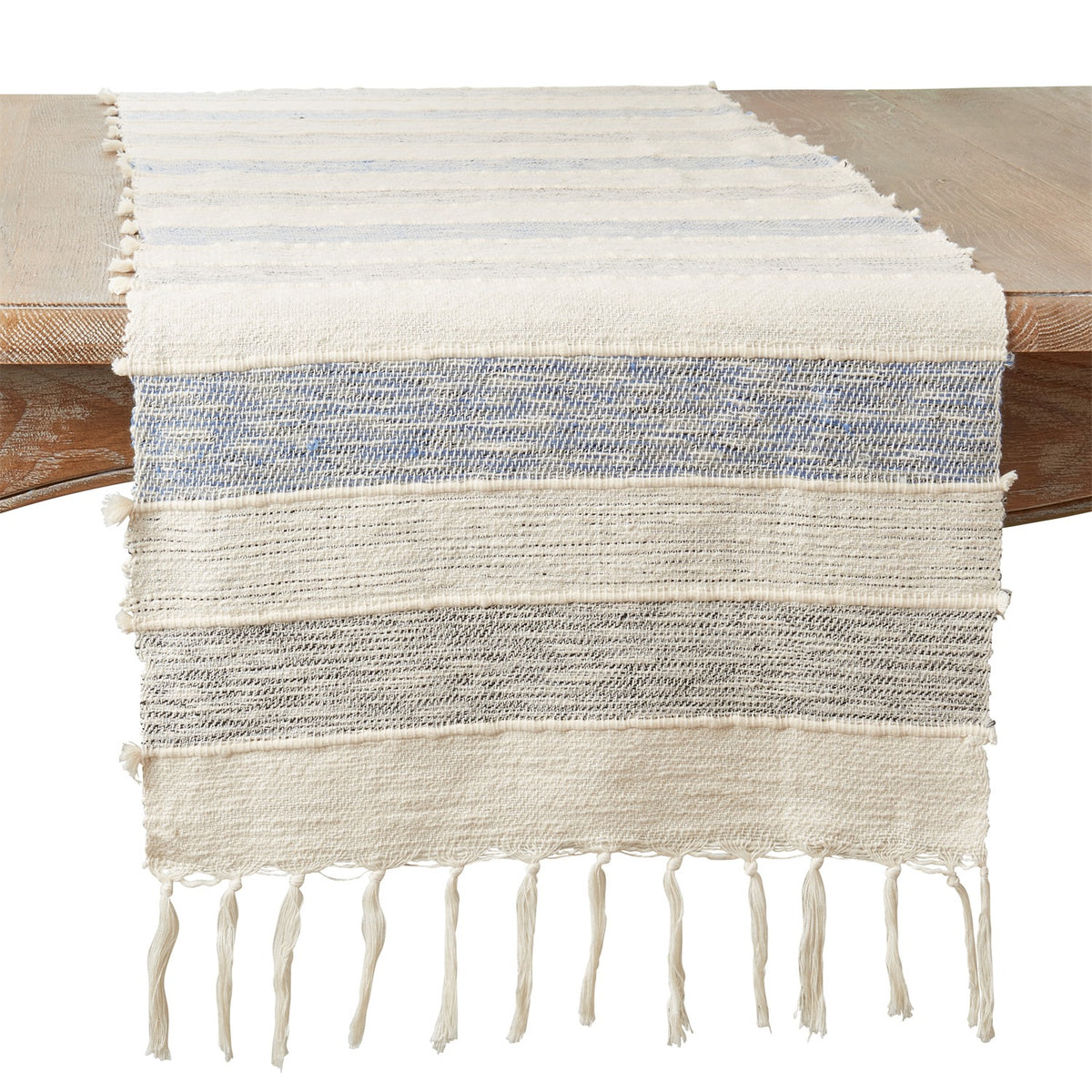 Everyday / All Season Blue Stripe Table Runner, 100% cotton