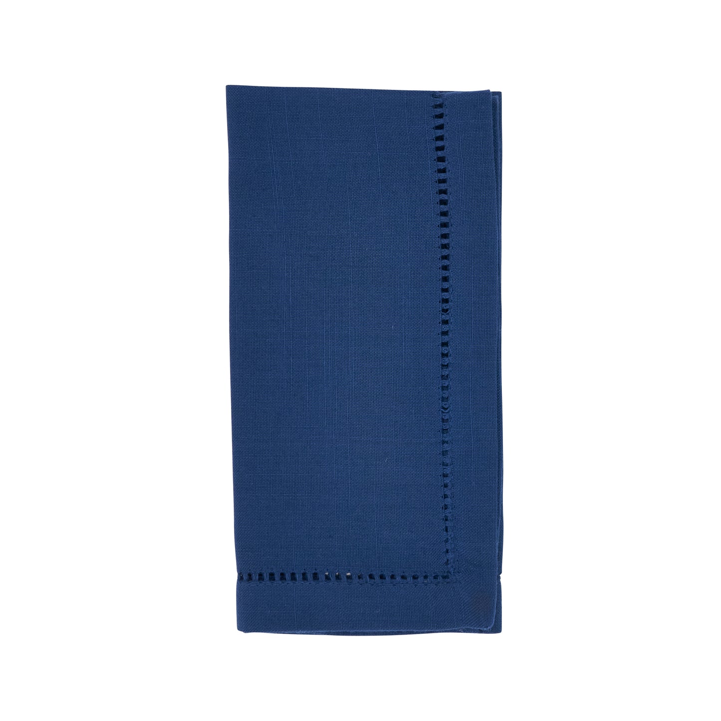 Navy Blue Hemstitched Border Dinner Napkins 100% Polyester, 18 Inch Square (12 pcs.)