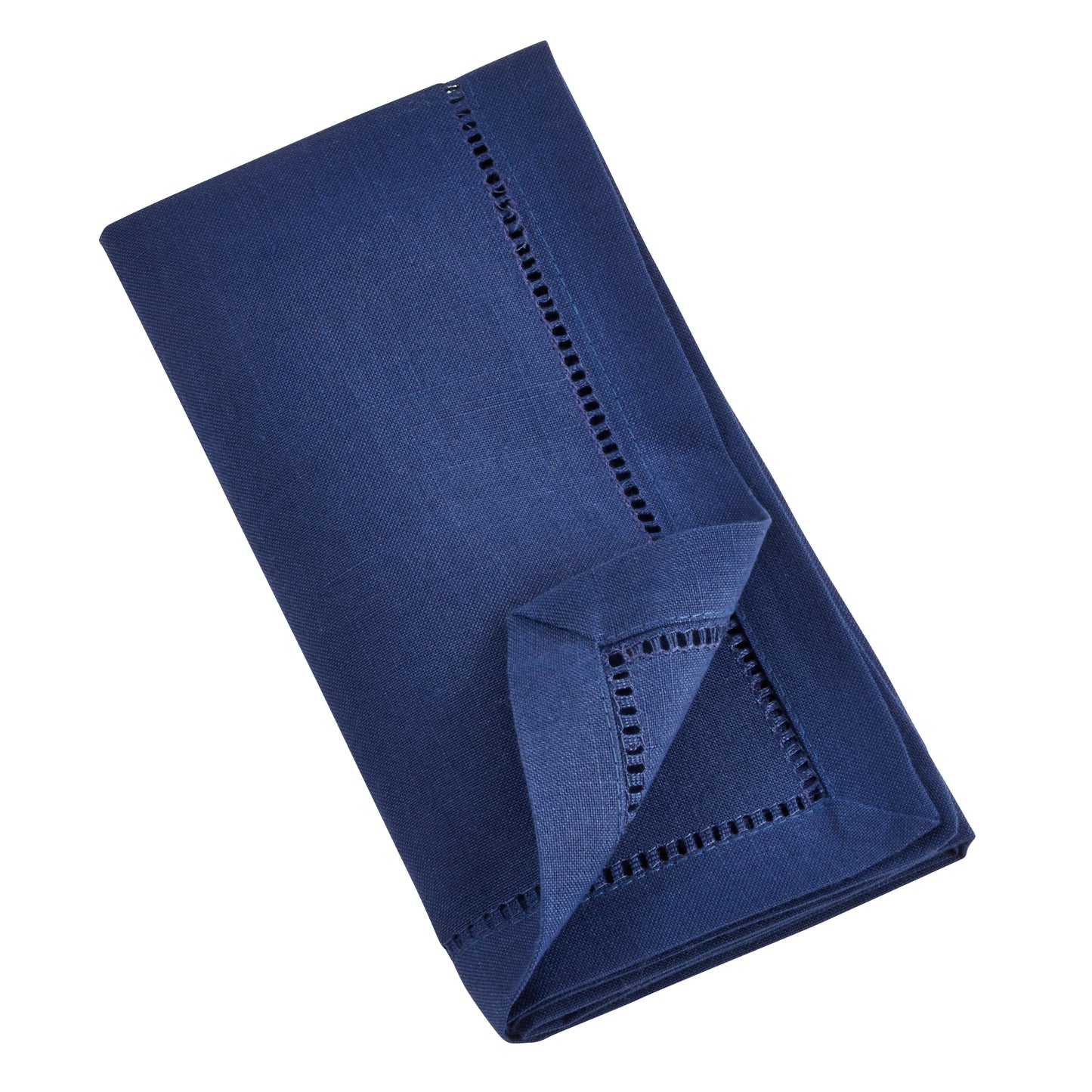 Navy Blue Hemstitched Border Dinner Napkins 100% Polyester, 22 Inch Square (12 pcs.)