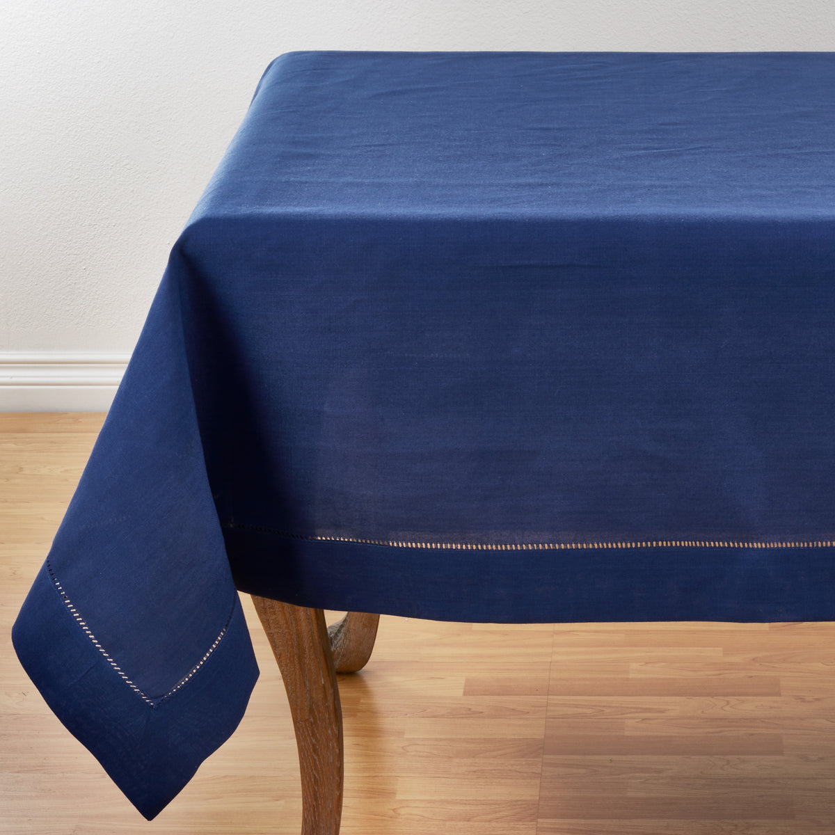 Navy Blue  Tablecloth with Hemstitched Border  100% Polyester