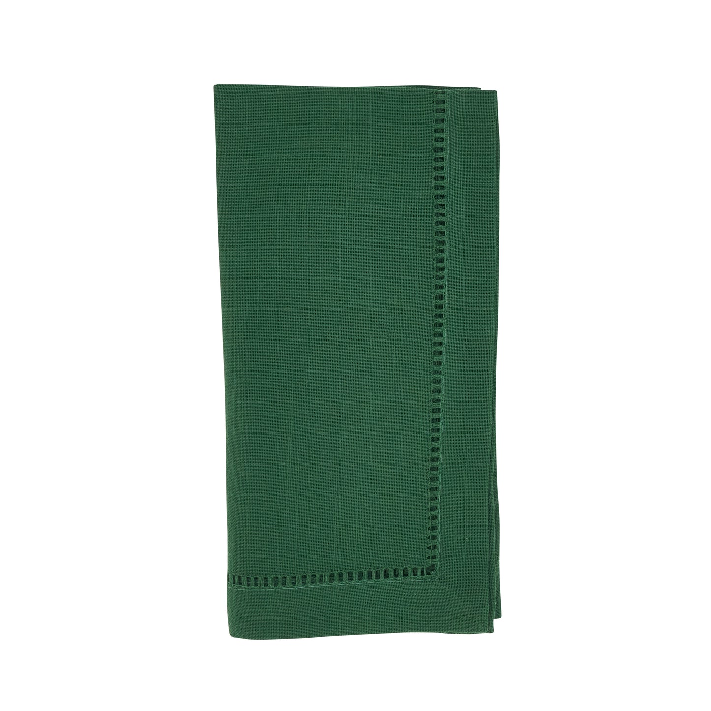 Jasper Green Hemstitched Border Dinner Napkins 100% Polyester, 18 Inch Square (12 pcs.)