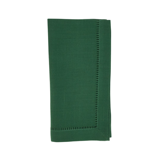 Jasper Green Hemstitched Border Dinner Napkins 100% Polyester, 18 Inch Square (12 pcs.)