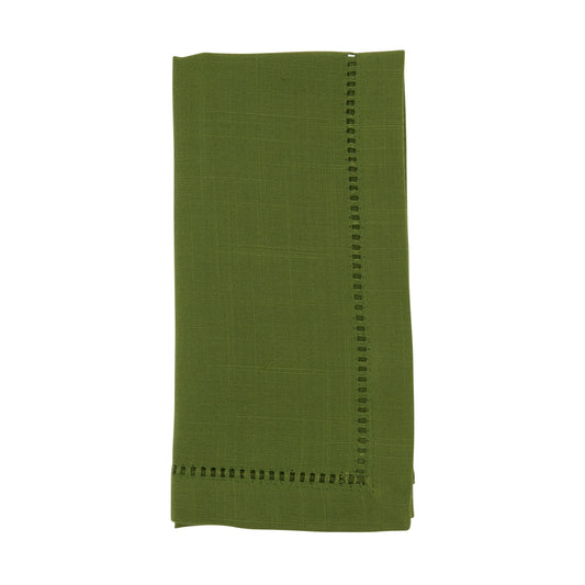 Kiwi Hemstitched Border Dinner Napkins 100% Polyester, 22 Inch Square (12 pcs.)