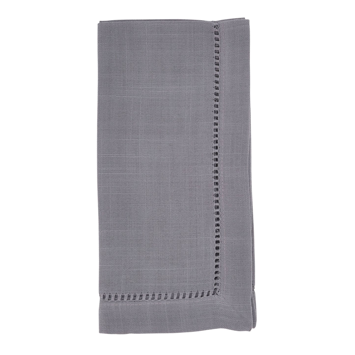 Slate Hemstitched Border Dinner Napkins 100% Polyester, 18 Inch Square (12 pcs.)