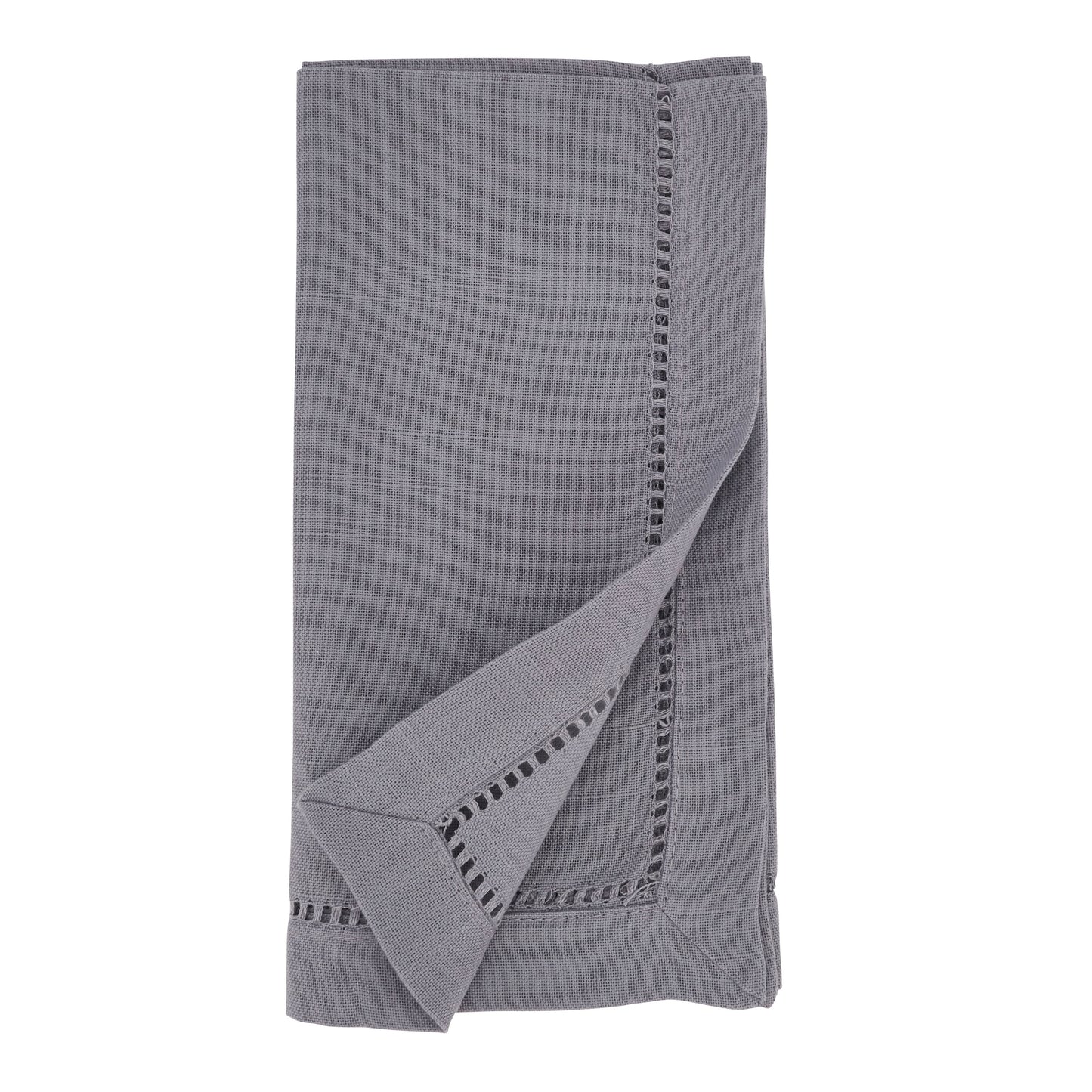 Slate Hemstitched Border Dinner Napkins 100% Polyester, 18 Inch Square (12 pcs.)