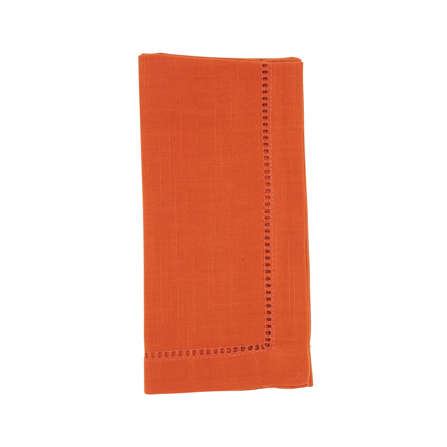 Pumpkin Hemstitched Border Dinner Napkins 100% Polyester, 22 Inch Square (12 pcs.)