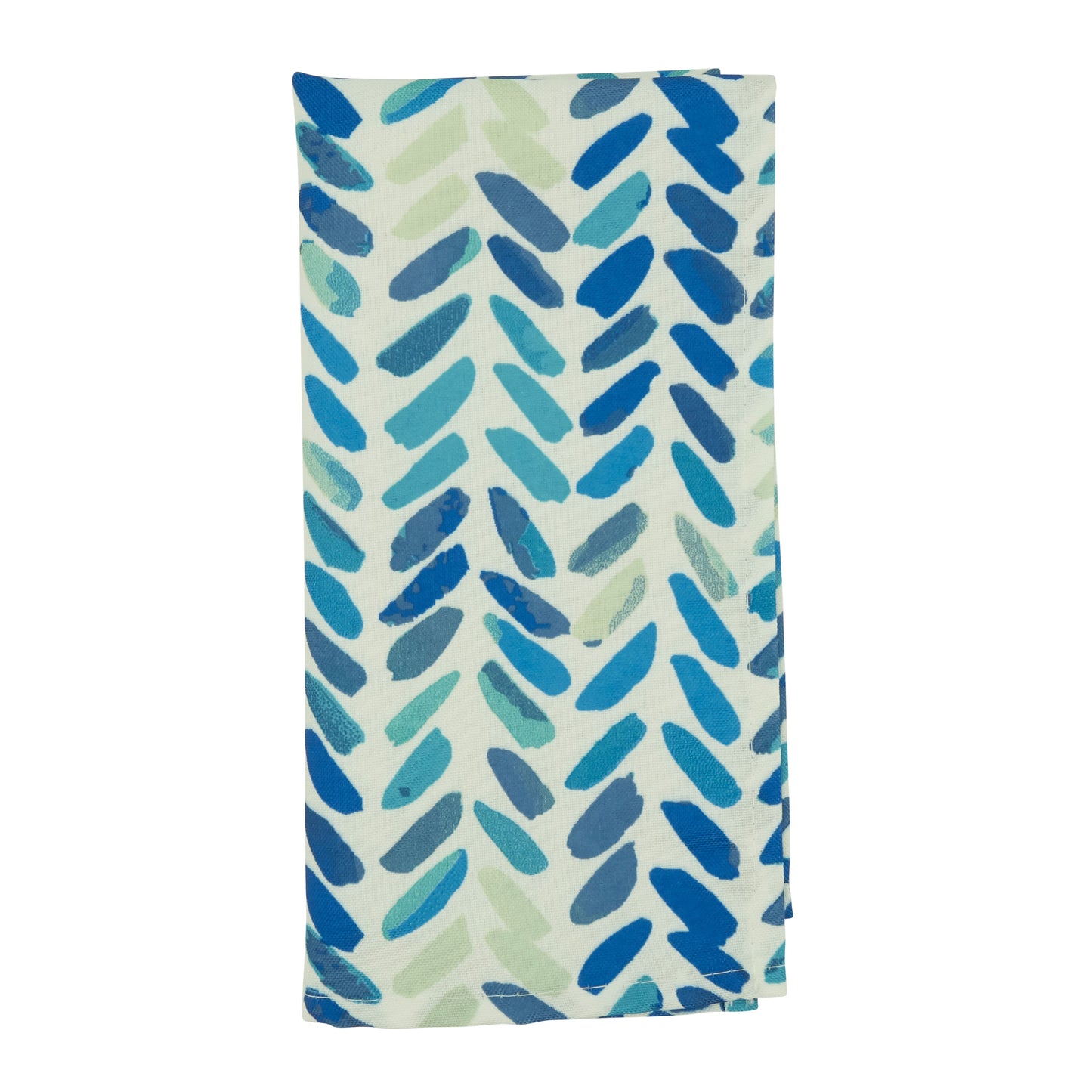 Blue Watercolor Chevron Napkins 100% polyester, 20 Inch Square (12 pcs.)