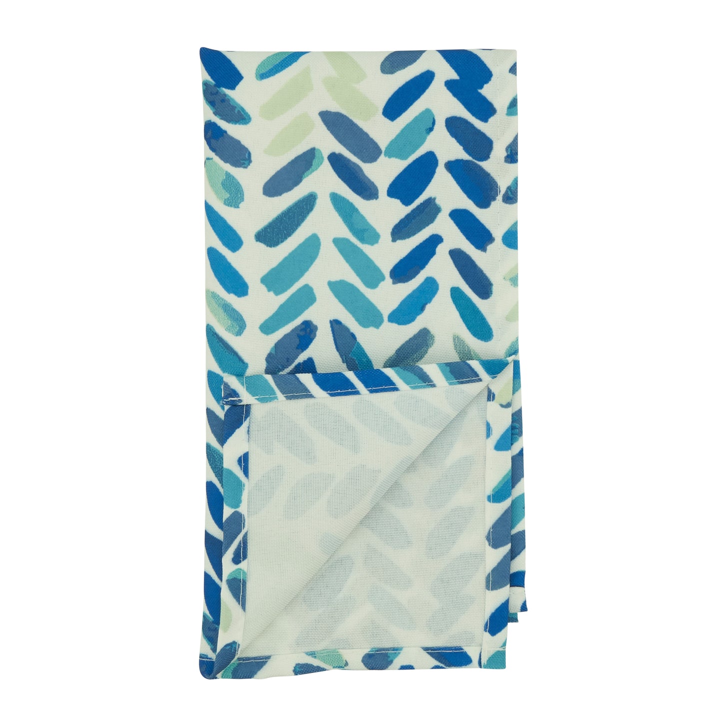 Blue Watercolor Chevron Napkins 100% polyester, 20 Inch Square (12 pcs.)