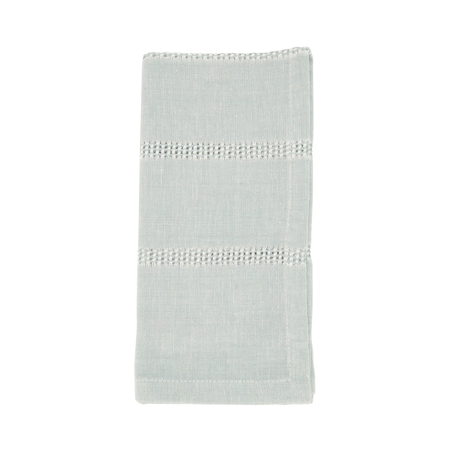 Blue-Grey Leno Stripe Napkins 95% COTTON - 5% LINEN, 20 Inch Square (4 pcs.)
