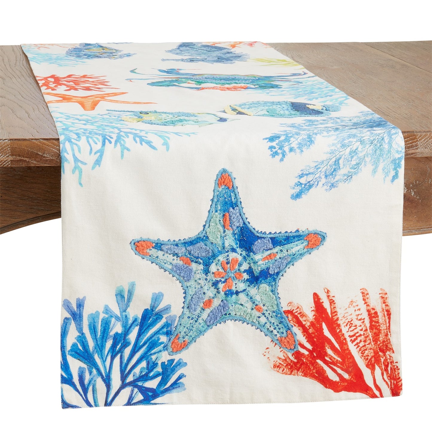 Everyday / All Season Multi Sea Life Table Runner, 100% cotton