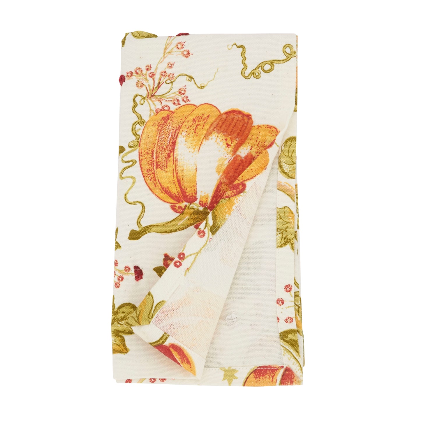 Multi Pumpkin Napkins 100% cotton, 20 Inch Square (4 pcs.)