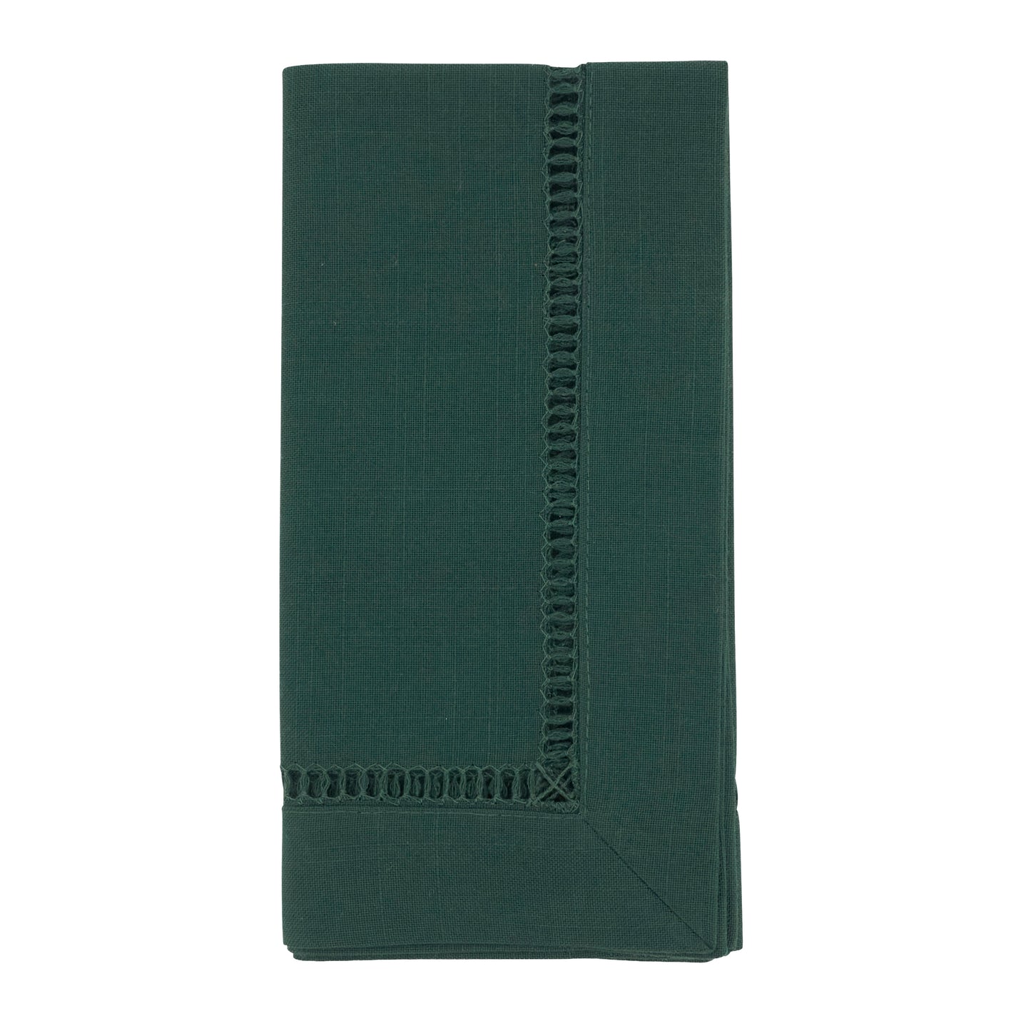 Jasper Green Toscana Hemstitch Dinner Napkins 100% polyester, 20 Inch Square (4 pcs.)
