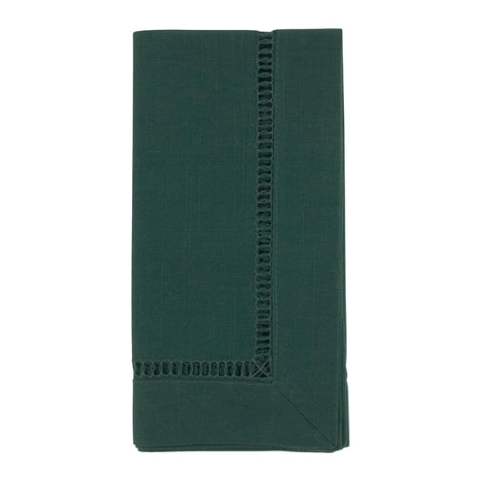 Jasper Green Toscana Hemstitch Dinner Napkins 100% polyester, 20 Inch Square (4 pcs.)