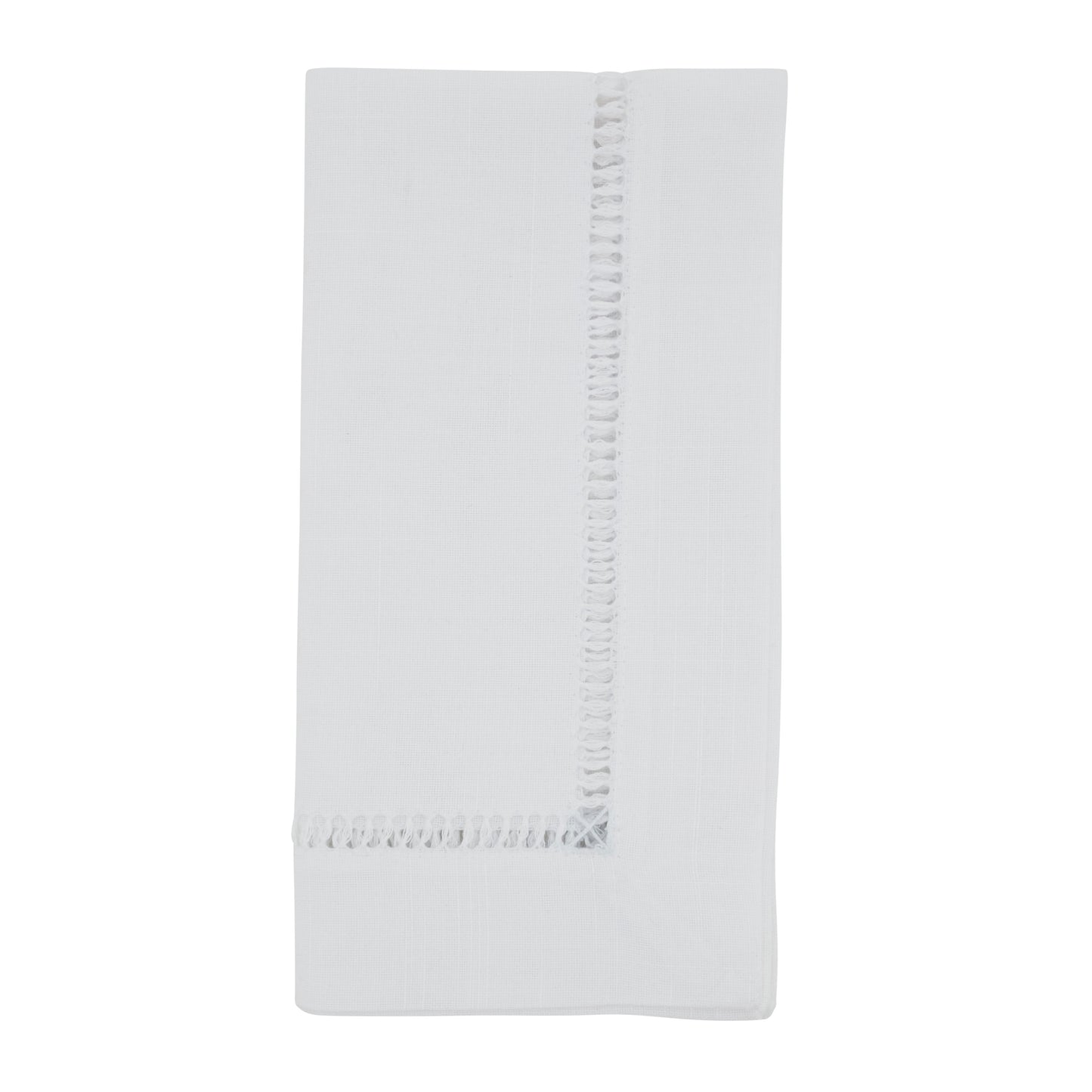 White Toscana Hemstitch Dinner Napkins 100% polyester, 20 Inch Square (4 pcs.)